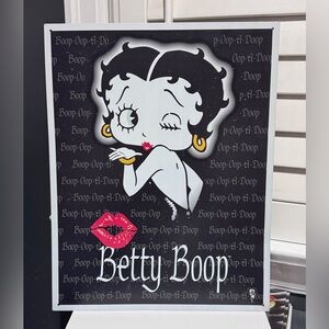 💋 Betty Boop Metal Wall Art — Iconic Glam, Vintage Attitude  - 12 1/2" x 16"💋